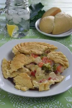 Chicken pot pie Stock Photos