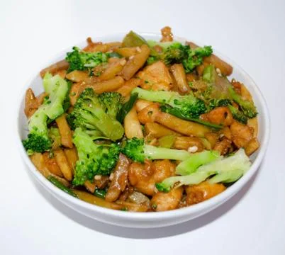 Chicken, potatoes and broccoli. Stock-Fotos