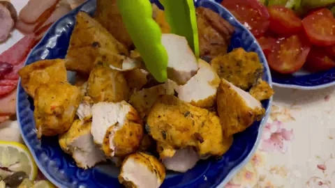 Chicken with potatoes Stock Footage 164671950