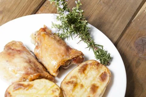 Chicken with potatoes Foto stock