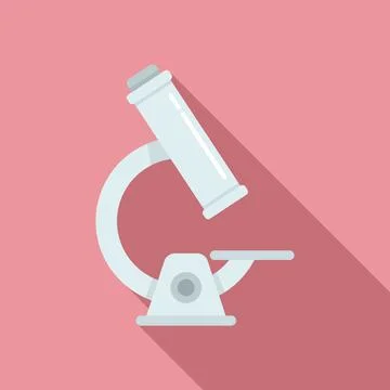 Chicken pox microscope icon, flat style Stock Illustration