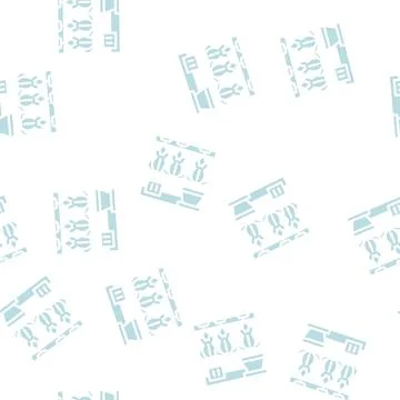 Chicken processing glyph vector seamless pattern 库存插图