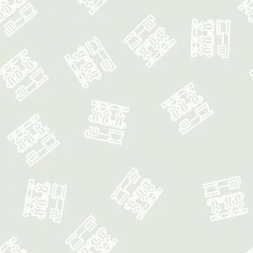 Chicken processing line vector seamless pattern 库存插图