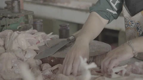 Chicken Processing at a Traditional Market Slog3 10 bit 4:2:2 스톡 동영상 340183699
