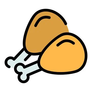 Chicken protein icon vector flat 스톡 일러스트