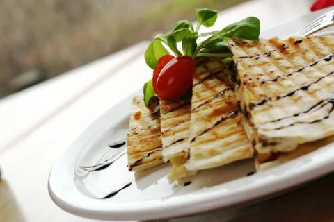 Chicken quesadilla Stock-Fotos
