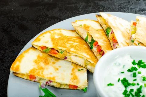 Chicken quesadilla Stock Photos