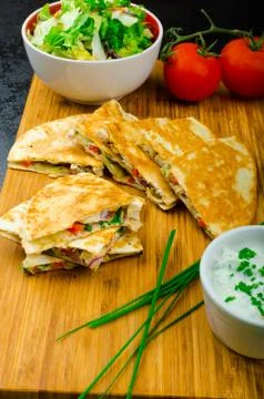 Chicken quesadilla Stock Photos