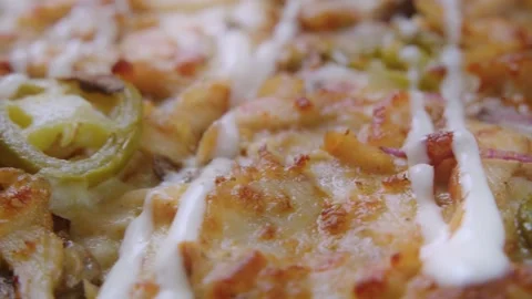 CHICKEN RANCH PIZZA Stock Footage 234648237