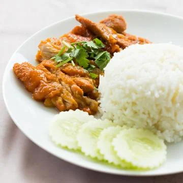 Chicken rice Stock Photos