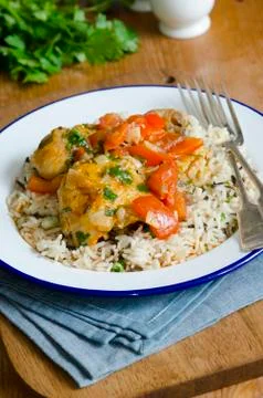 Chicken with rice Foto stock