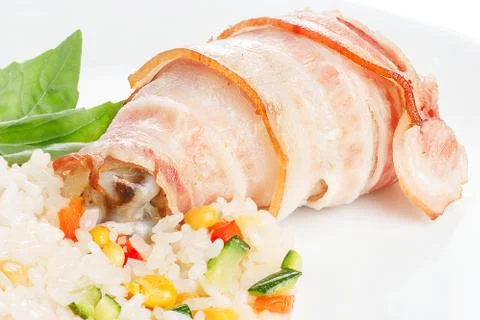 Chicken with rice Stock Photos