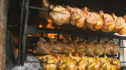 Chicken roaster 2 Stock Footage 660923