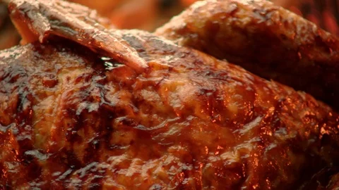 Chicken Roasting Stock Footage 121110301