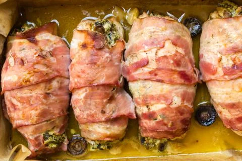 Chicken rolls Stock Photos