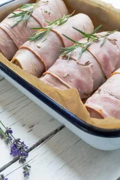 Chicken rolls Stock Photos