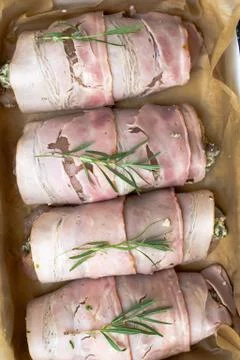Chicken rolls Stock Photos