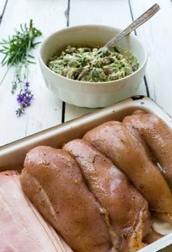 Chicken rolls Stock Photos
