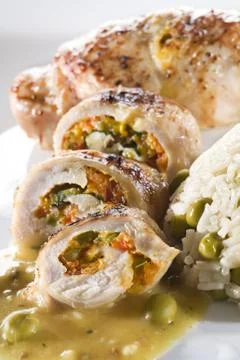 Chicken rools Stock Photos