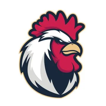 Chicken rooster head mascot Stock Illustration