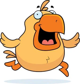 Chicken Running Stock Illustration