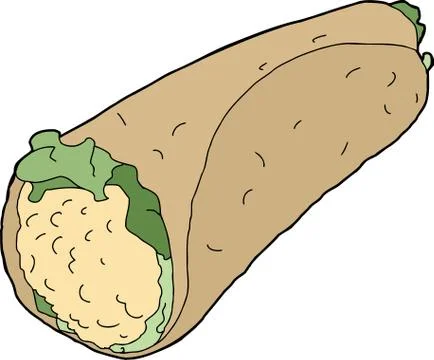 Chicken salad wrap Stock Illustration