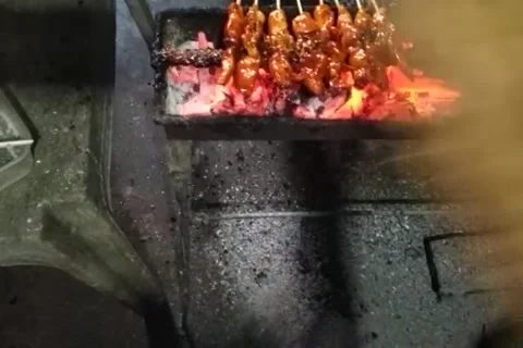 Chicken satay 2 Stock Footage 264986956