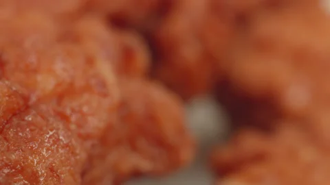 Chicken satay marinade skewer macro close up presentation slowly rotating s.. Stock Footage 344696600