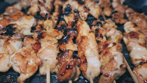 Chicken satay Stock Photos