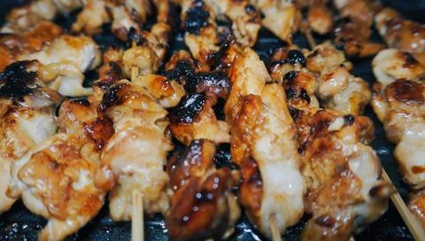 Chicken satay Stock Photos