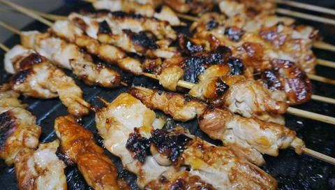 Chicken satay Stock Photos
