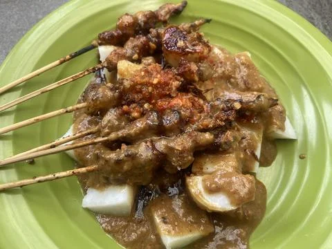 Chicken satay Stock Photos