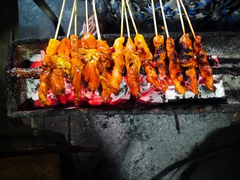 Chicken satay Stock Photos