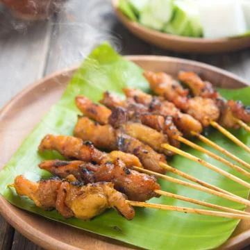 Chicken sate Stock Photos