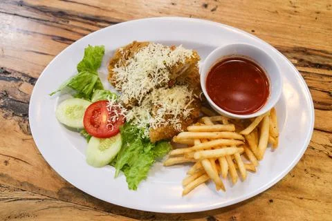 Chicken Schnitzel Stock Photos