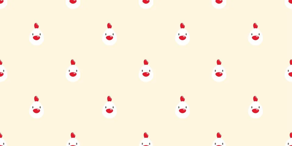 Chicken Seamless easter egg vector Pattern scarf wallpaper tile background Stock Illustration