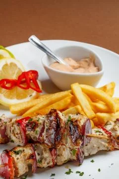 Chicken shish kebab Stock Photos