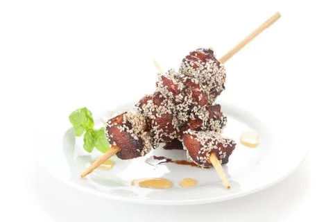 Chicken skewer  Stock Photos