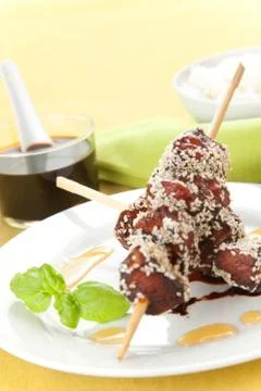 Chicken skewer  Stock Photos