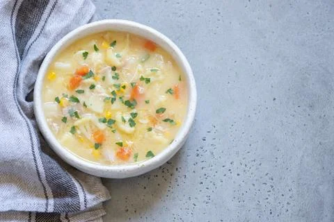 Chicken soup with vegetables Stock Photos