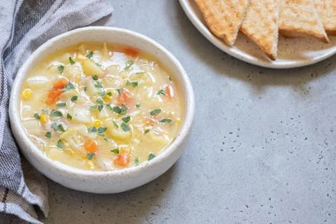 Chicken soup with vegetables Stock Photos