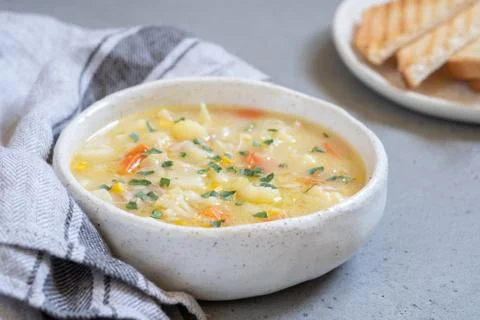 Chicken soup with vegetables Stock Photos