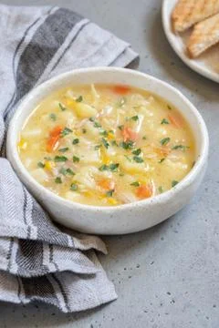 Chicken soup with vegetables Stock Photos
