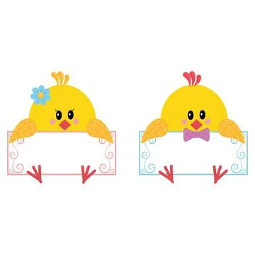 Chicken with space for text, color vector isolated illustration Stock Illustration