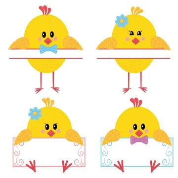 Chicken with space for text, color vector isolated illustration Stock Illustration