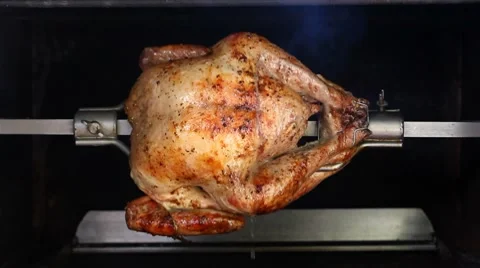 Chicken On Spit Loop 02 HD Stock Footage 7903613