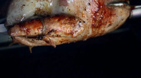 Chicken On Spit Loop 03 HD Stock Footage 7903649
