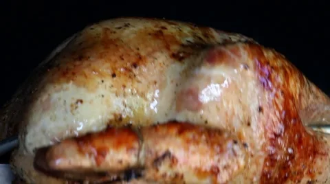 Chicken On Spit Loop 05 HD Stock Footage 7903663