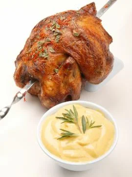 Chicken on spit Stock Photos