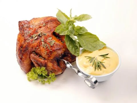 Chicken on spit Stock Photos